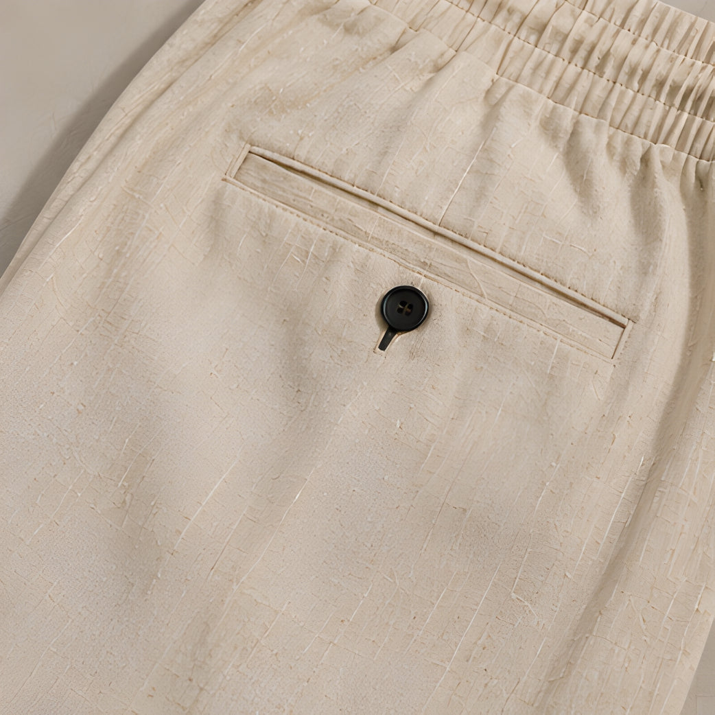 Monaco Linen Trouser – Sand Beige | Tarlano