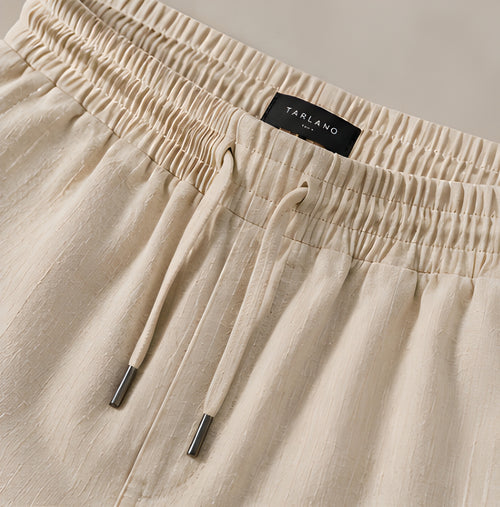 Monaco Linen Trouser – Sand Beige | Tarlano
